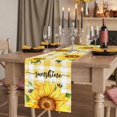 thumbnail image 2 of Sunflowers 70 Inch Table Runner, Yellow Plaid Sunshine Vintage Country Bee Farmhouse Dresser Scarf Cotton & Linen Tablerunner for Dining/Kitchen Island/Holiday Party Décor 13" x 70", 2 of 9