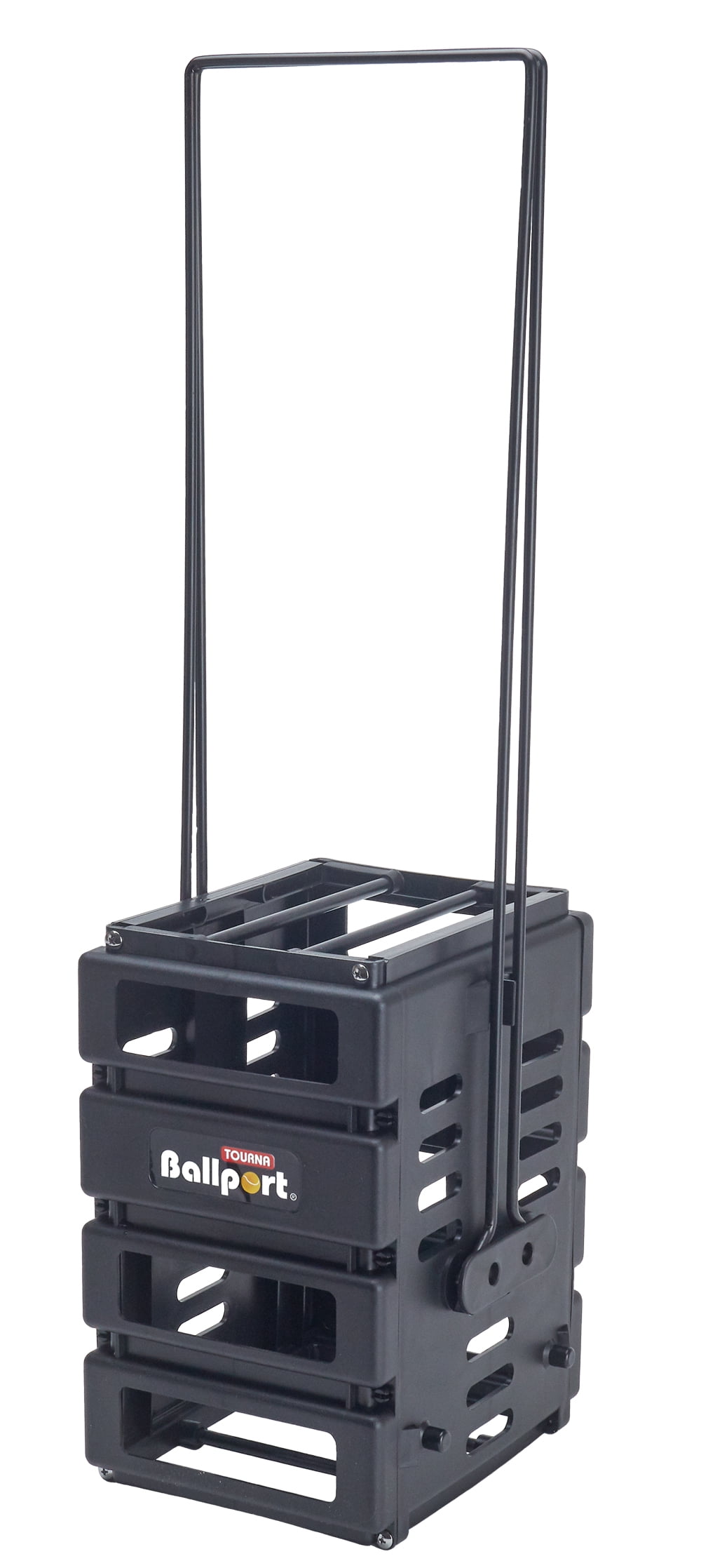 Tourna Mini Ballport Tennis Ball Pick Up Hopper - Holds 36 Balls - Black