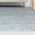thumbnail image 6 of Superior Two-Toned Braided Indoor/ Outdoor Area Rug, Lagoon Breeze/ White, 6' x 9', 6 of 7