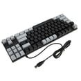thumbnail image 1 of Computer Keyboard, 87 Keys Mechanical Keyboard Blue Switch Contrast Color Waterproof  for PC Wired Black Red,Wired Black Gray, 1 of 7