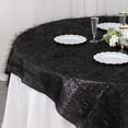 thumbnail image 3 of BalsaCircle 72x72 in Black Metallic Foil Tinsel Polyester Square Table Overlay Party Events Decorations Supplies, 3 of 8