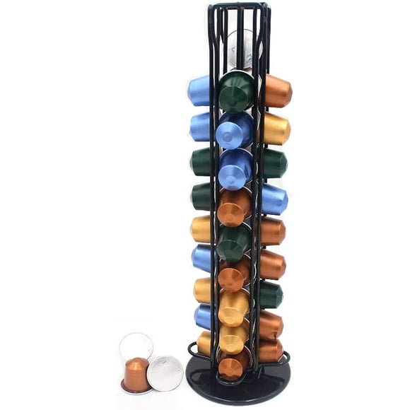 Nespresso Holders Nespresso Coffee Capsule Holder Nespresso Pod Capsule Dispenser Holder 40 Pieces 360 Degree Rotating Capsule Holder,Black