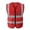 Red, variant on Fluorescent Reflective Safety Vest, High Visibility Traffic Construction Workwear Sleeveless Reflective Jacket for Road Site Worker Security Guard Gold 2XL