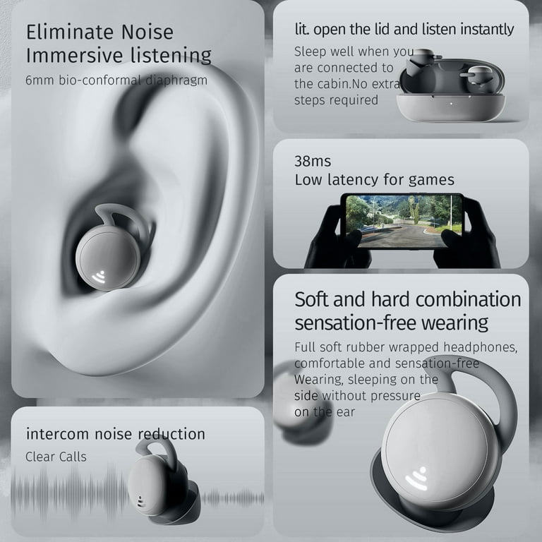 Noise Cancelling Headphones Wireless Earbuds,In-ear Headphones - Main Image