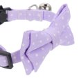 thumbnail image 2 of UPKOCH Adorable Bow Tie Dog Collar for Small Dogs Made of Cotton Lavender Color with Bell Adjustable, 2 of 8