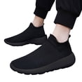 thumbnail image 3 of Men's Sport Shoes Comfort Lightweight Sock Shoe Breathable S𝗅ip On Knit Sneakers Cushion Tennis Running Shoes Wide Width Non-S𝗅ip Athlet𝗂c Shoes for Summer and Autumn, 3 of 9