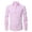 Pink, variant on Men's Dress Shirts Button Down Shirts Long Sleeve Solid Color with Turndown Collar White