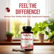 Healthy Way High Strength Berberine Supplement for Heart Health, 500mg, 180 Capsules