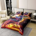 thumbnail image 2 of Erosebridal Baseball 100% Cotton Duvet Cover Twin Size,Gaming Sport Bedding Sets Twin Size,Gradient Decor,Reversible,Breathable,2pcs(No Comforter), 2 of 6