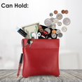 thumbnail image 3 of Nabob Leather Genuine Leather Squeeze Coin Purse, Coin Pouch Made IN U.S.A. Change Holder For Men/Woman Size 3.5 X 3.5 (Red), 3 of 6