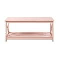 thumbnail image 4 of Convenience Concepts Oxford Collection Table Basse avec Deux Niveaux d'Étagères, Rose, 4 of 6