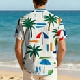 thumbnail image 6 of OGLCCG Hawaiian Shirt for Men Summer Beach Casual Short Sleeve Button Down Shirts Trendy Floral Printed Tropical Holiday T Shirts,XXL,White, 6 of 8