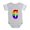 Heather Gray, variant on CafePress - Rainbow Letter C - Cute Infant Baby Football Bodysuit