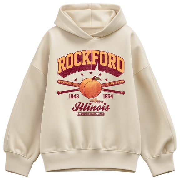 A League Of Their Own - Rockford Peaches Baseball - Women's Oversized Fleece Hoodie Sweatshirt