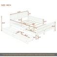thumbnail image 2 of Full Size Wood Platform Bed with Guardrails on Both Sides and Two Storage Drawers, Walnut, 2 of 10