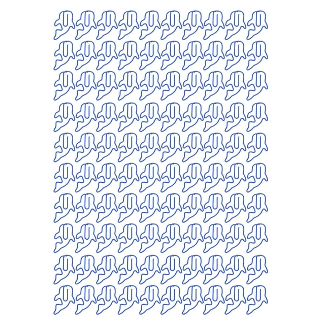 Juego de Clips de papel de oficina con forma bonita, 100 Uds., abrazadera de clip decorativa ligera y encantadora para la escuela, delfín