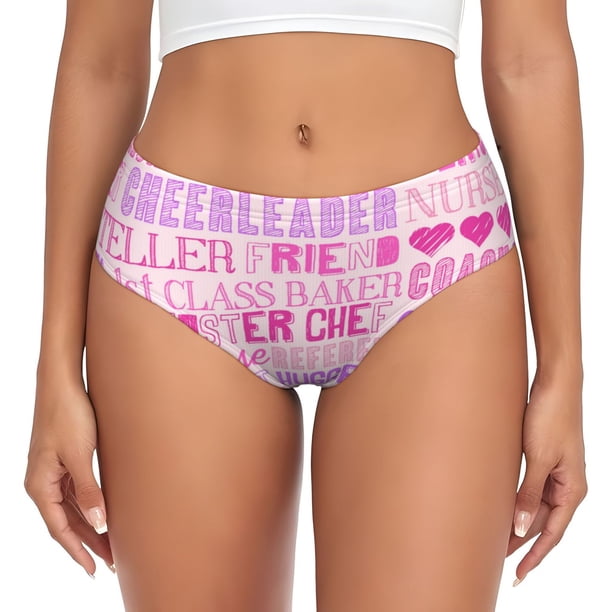 Fotbe Best Mom ever Calzones Estampados para Mujer – Ropa Interior de Algodón, Cómoda, Suave y Elástica-X-Large
