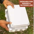 thumbnail image 4 of Outdoor Electrical Junction Box - Large 10 x 8 Inch Waterproof Plastic Box with Cover for Electronics, 4 of 6