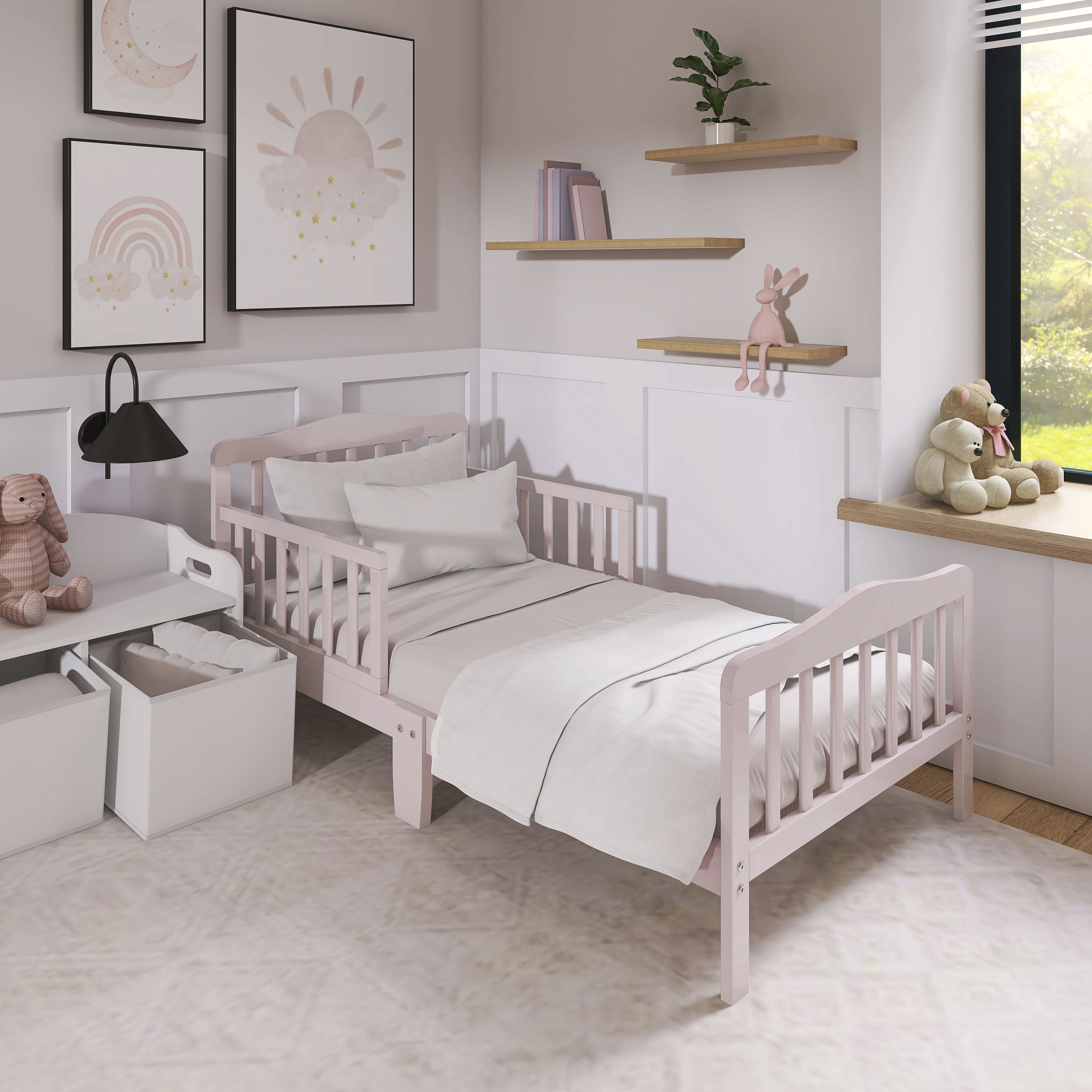 Dream On Me Classic Design Toddler Bed, Pink