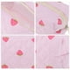 thumbnail image 3 of Bolsa de Maquillaje Cuadrada de Rayas Acolchadas de Fresa Única para Viajes Rosa de Poliéster, 3 of 6