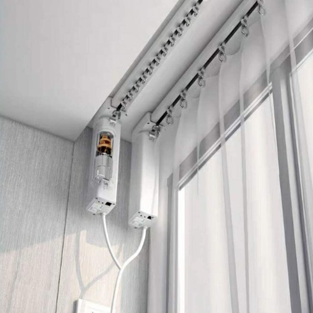 Remote Control Electric Motorized Double Curtain Tracks for Sheers and Draperies 