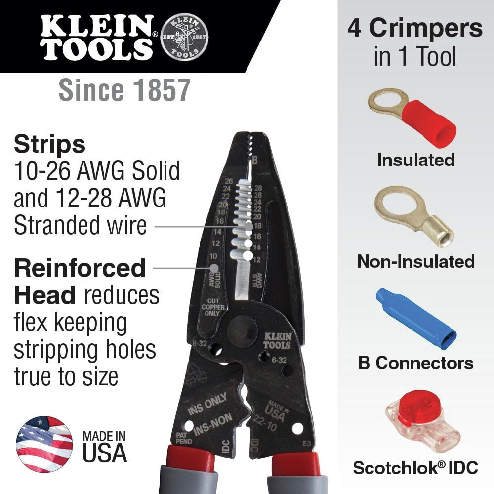 Klein-Kurve Wire Stripper / Crimper / Cutter Multi Tool