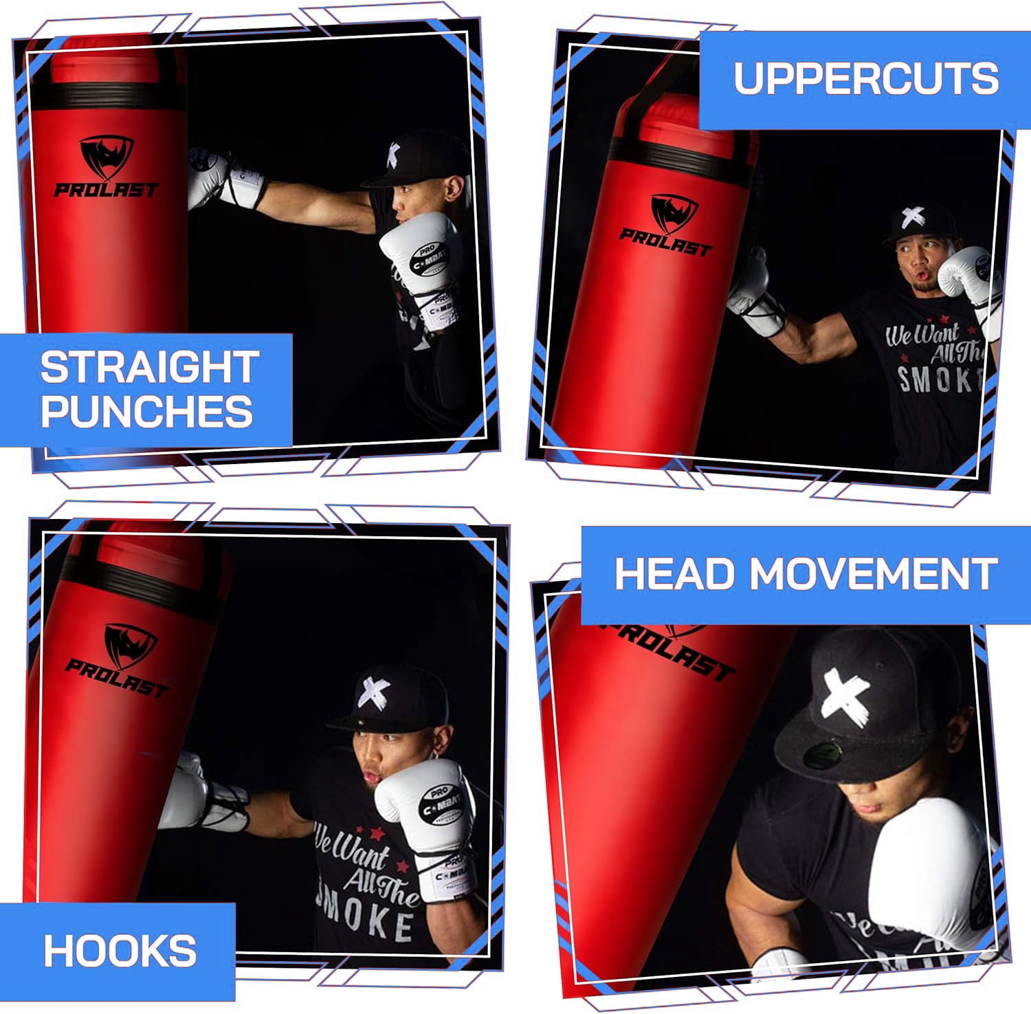 PROLAST Heavy Punching Bag 6 ft UNFILLED -Great for Boxing, MMA, Muay Thai - Unfilled ( Red )