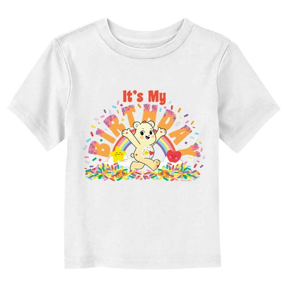 Toddler's Care Bears Sweet Celebrations Bear Birthday Graphic Tee White 4T