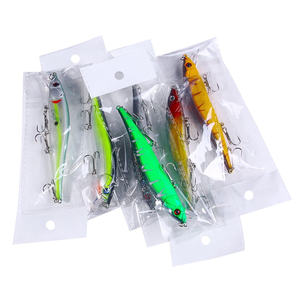 HENGJIA Minnow Bass Fishing Lures, Jerkbait Lure Set Hard Baits Crankbait for Catfish Walleye Trout Fishing Bait 6Pcs/kit