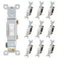 thumbnail image 1 of Interruptor de luz con palanca ThUnderway, silencioso, 15 A, 120 V AC, paquete de 10, 1 of 7
