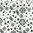 thumbnail image 4 of SHASON TEXTILE (3 Yards cut) CRAFT PROJECTS POLY COTTON PRINT BANDANA, WHITE, Available In Multiple Colors, 4 of 12
