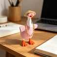 thumbnail image 6 of PiGOGI Summer Porch Goose Outfit Set for 7 Inch Mini Ducks, Striped Shirt Straw Hat Sunglasses, Outdoor Yard Patio Lawn Decor, 6 of 9