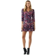 Scoop Women’s Scrunch Sleeve Printed Dress