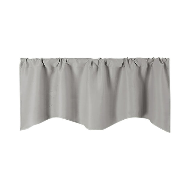 Ltdhehe Rideau de Porte Cuisine Occultant Rideau de Fenêtre Couleur Unie Poche Rideau en Forme d'Éventail Rideau Court 52 X 18 Pouces