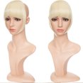 thumbnail image 2 of SEGO Bang Clip in Hair Extension Synthetic Hair Fake Bangs Blonde Straight Hair Piece Gold Hair Accessory, 2 of 6
