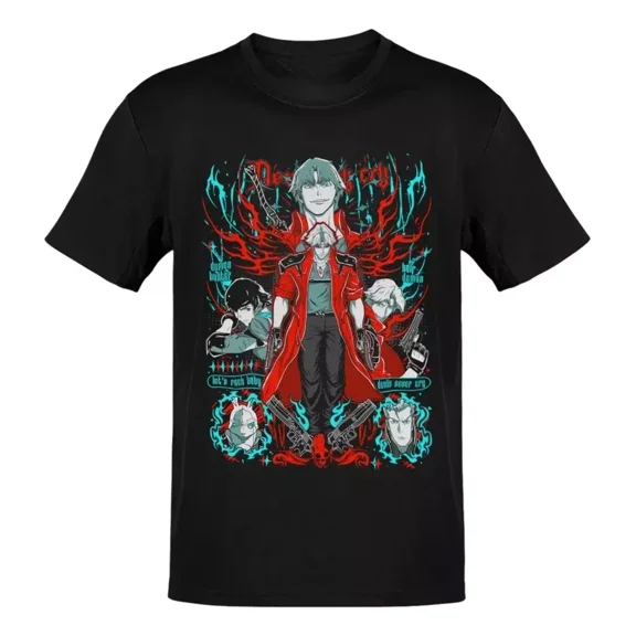 Reprint Rare Anime Devil May Cry Dante T Shirt Size S - 5Xl Gift For Friends