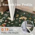 thumbnail image 6 of BERTHMEER 5'x7' Area Rugs for Living Room Dark Green Cat Pattern Rugs for Bedroom Modern Kitchen Non Slip Washable Contemporary Floral Carpets Home Office Dorm Dining Room Throw Rugs, 6 of 9