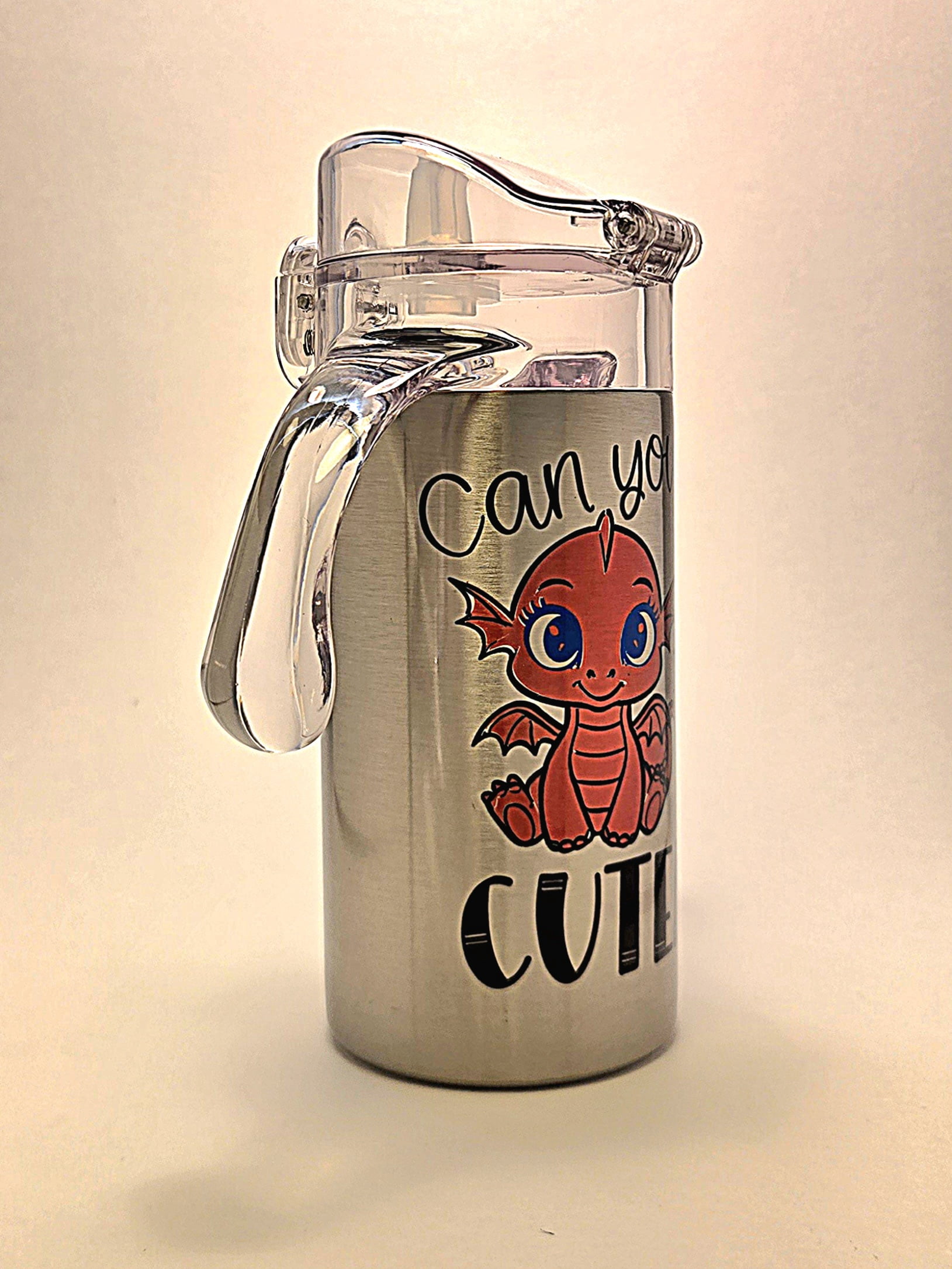 Adorable Dragon Toddler Stainless Steel Tumbler - BPA-Free Sippy Cup Duo