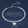thumbnail image 4 of K-KED Luxury Glitter Rhinestone Heart Rhombus Chain Pendant Necklace Silvery Trendy-default, 4 of 6
