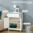 thumbnail image 4 of HOMCOM Bathroom Floor Cabinet, Storage Organizer w/ Drawer, White, 4 of 10
