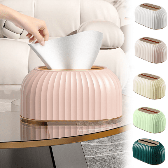 Automatic Lifting Tissue Box For Home Decor - For Living Room Bathroom And Office - Modern Sturdy PET/Plastic Tissue Container