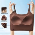 thumbnail image 6 of Xijirk Women Square Neck Thin Strap Camisole Integrated Chest Pad Short Cut Length for Outdoor Group Activities Friend Social Moments Daily Casual Outfits,Brown,L, 6 of 7