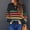 Black, variant on Babysbule Sweaters for Women Women's Color Block Sweater Cable Knit Rainbow Striped Long Sleeve Blouse