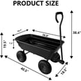 thumbnail image 2 of Garden Dump Cart, 600 LBS Heavy Duty Utility Wagon for Soil, with Quick Release & 10" Flat-Free All-Terrain Wheels, 2 of 6