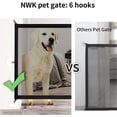 thumbnail image 3 of 43Inch X 30Inch Magic Pet Gate Baby gate for The House Stairs Doorway Providing a Safe Enclosure for Pets to Play and Rest, 12 Hooks(Upgrade Version), 3 of 6