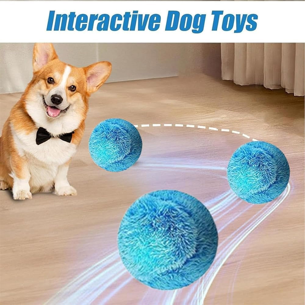 Rectionrae Active Rolling BallActive Rolling Ball Anti-Anxiety Automatic Moving Balls Interactive Dog Toys for Puppy Small Medium Dogs 1SET