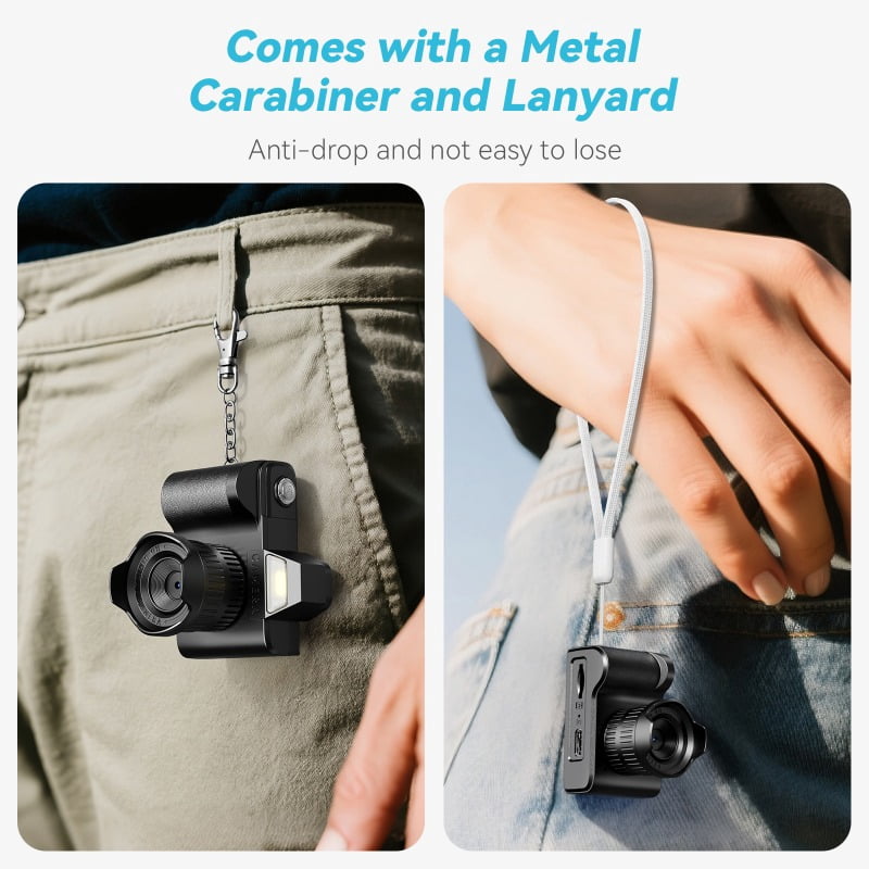 Mini Digital Camera 1080P HD with 64GB SD Card, Auto Fill Flash, Portable Point and Shoot Video Camera for Travel Vlog, Daily Recording, Beginner Friendly Vintage Travel Photography