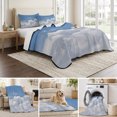 thumbnail image 6 of Twin XL Quilt Set 68''x98'', Clouds Lightweight Summer Bedspread Coverlet Set with 2 Pillow Shams, Blue White Sky Natural Landscape Breathable All Season Quilt Bedding for Dorm/Guest Room, 6 of 9