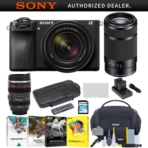 Sony Alpha a6700 APS-C Mirrorless Camera with 16-50mm & 55-210mm Lenses, ILCE-6700 26MP 4K Bundle