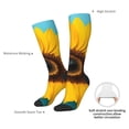 thumbnail image 4 of Fuzoiu Golden Sunflower in Blue Print Adult Stockings,Crew Socks,Unisex Fashion Socks, Casual Sports Socks,Comfortable Crew Socks for Everyday Wear and Sports, 4 of 6